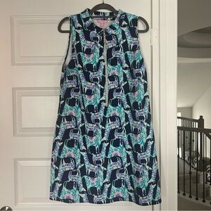 Lilly Pulitzer Bright Navy Alpaca My Bags Opal Shift Dress